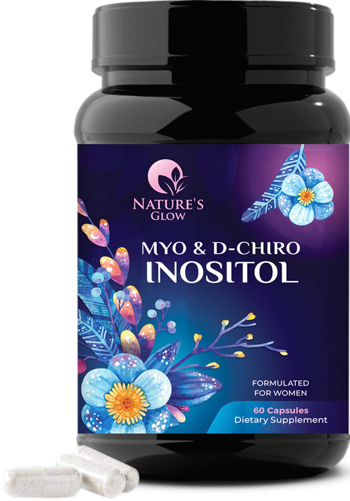 Myo-Inositol & D-Chiro Inositol Blend - 30 Day Supply, Premium 40:1 Ratio, Hormone Sup Nature's GlowUS supplements