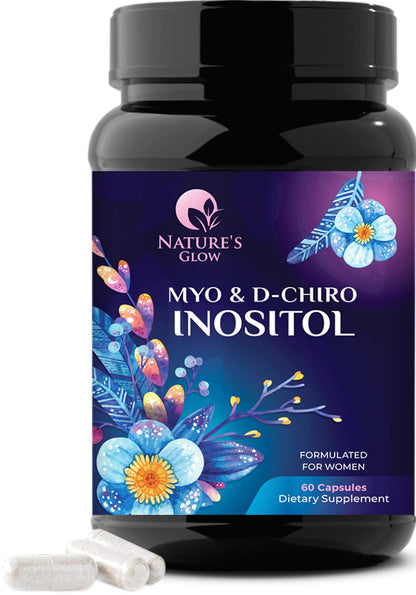 Myo-Inositol & D-Chiro Inositol Blend - 30 Day Supply, Premium 40:1 Ratio, Hormone Sup Nature's GlowUS supplements