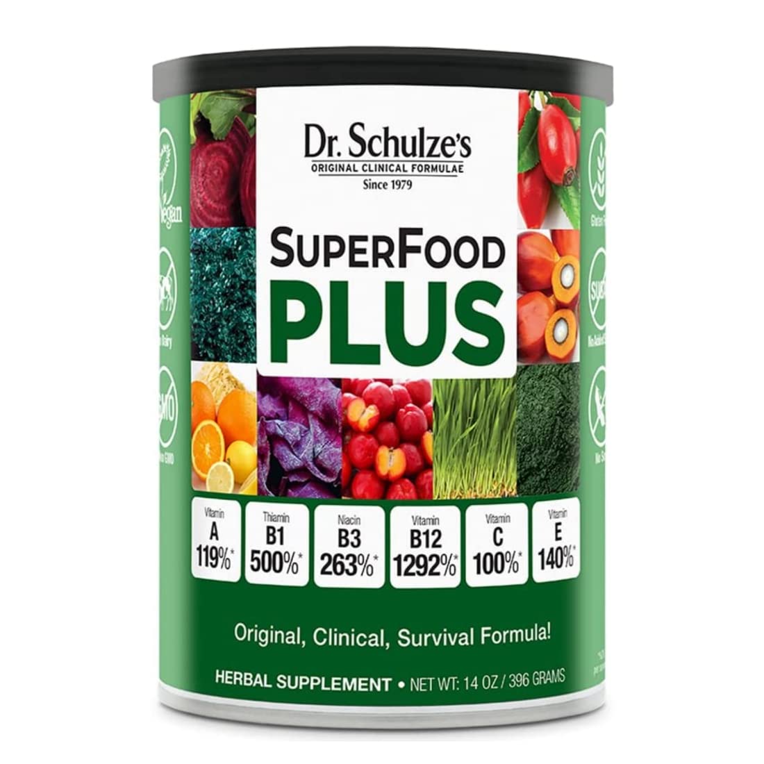 Dr. Schulze’s SuperFood Plus | Vitamin and Mineral Herbal Concentrate | Daily Nutrition Dr. Schulze'sUS supplements