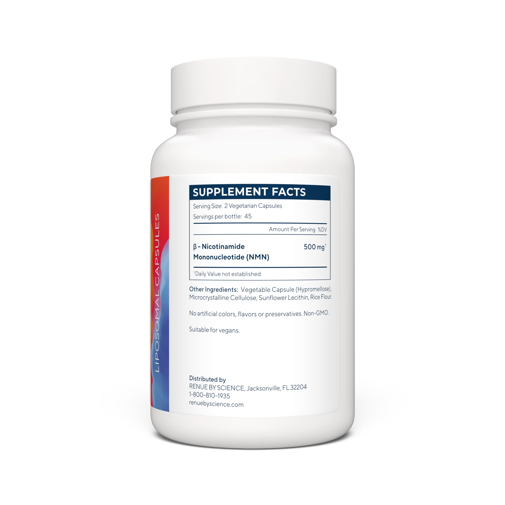 Renue By Science NMN Supplement | 90 Liposomal NMN Capsules - 250mg NMN Nicotinamide Mononucleotide per Serving | Bioavailable Formula for Increased Absorption | Manufactured in The USA Renue By ScienceUS supplements
