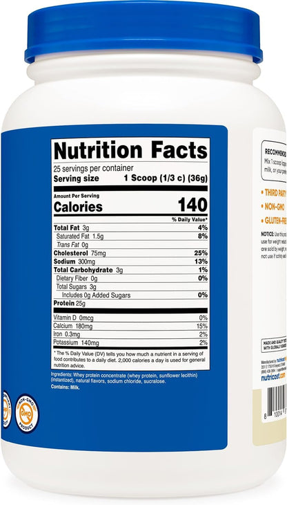 Nutricost Whey Protein Concentrate (Vanilla) 2LBS NutricostUS supplements
