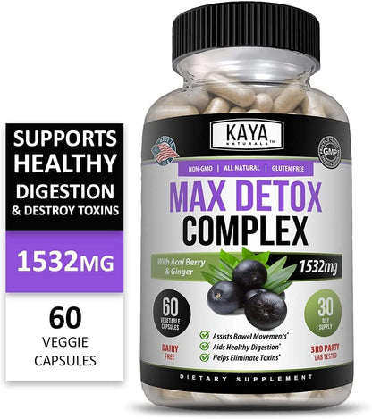 Kaya Naturals - Max Detox - 100% Natural, Healthy, Safe & New, Pure Herbal Ingredients Kaya NaturalsUS supplements