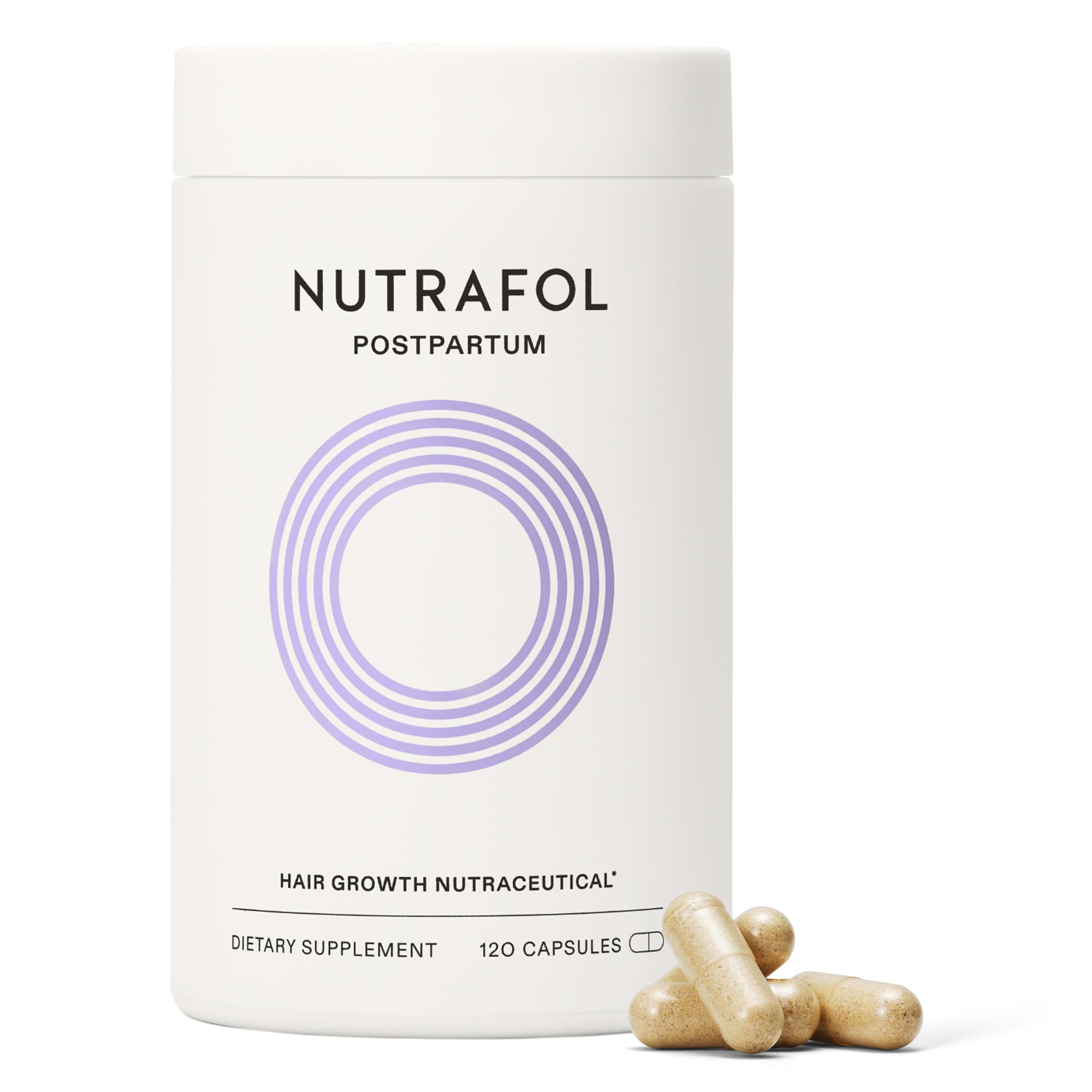 Nutrafol Postpartum Hair Growth Supplements, Clinically Tested for Visibly Thicker Hair and Less Shedding, Breastfeeding-friendly - 1 Month Supply NutrafolUS supplements