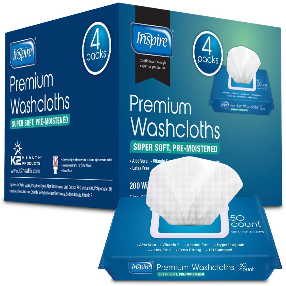 Inspire Adult Wet Wipes, Adult Wash Cloths, Adult Wipes for Incontinence InspireAu supplements
