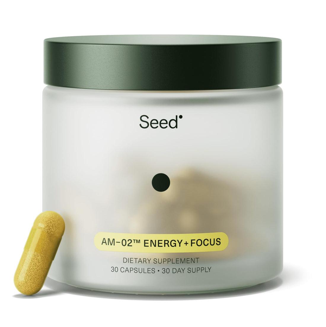 Seed AM-02 Energy + Focus - Daily Nootropic Supplement for Women & Men - Fast-Acting & Sustained Energy for Up to 6 Hours - Caffeine-Free Vegan & Shelf-Stable - 30 Capsules (30-Day Supply) Visit the Seed StoreUS supplements