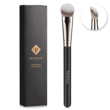 TEOYALL Angled Concealer Brush, Synthetic Contour Brush for Blending Setting Buffing with Liquid, Cream and Powder Cosmetic (Angled Brush) TEOYALLAu supplements