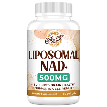 Caenciennes Liposomal NAD+ 500 MG Supplement, True NAD Plus Supplement, Superior Absorption, Boost NAD+ More Efficient Than Nicotinamide Riboside for Cellular Energy, Healthy Aging, 60 Serving CaenciennesAu supplements