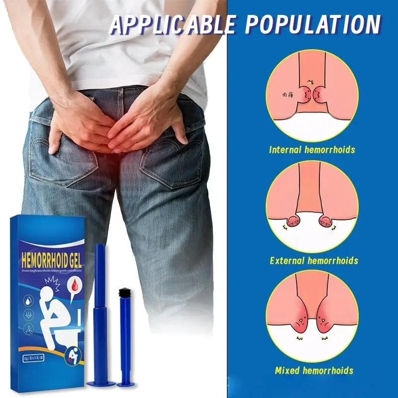 Hemorrhoid Relief Gel with 3 Disposable Applicators - Fast Soothing Cream for Itching & Swelling - Internal & External Treatment (Pack of 3) Aus HealthcareAu supplements