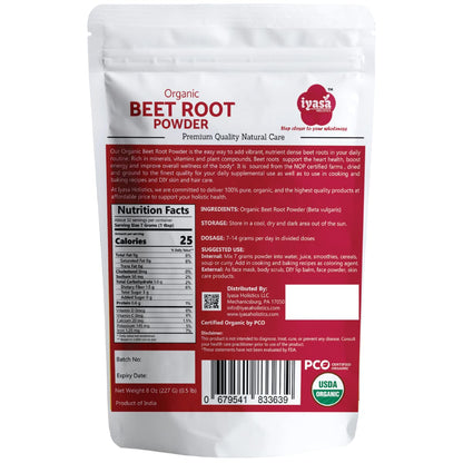 Iyasa Organic Beet Root Powder, Plant Based, Vegan, Gluten-Free, Beetroot Superfood Iyasa HolisticsUS supplements