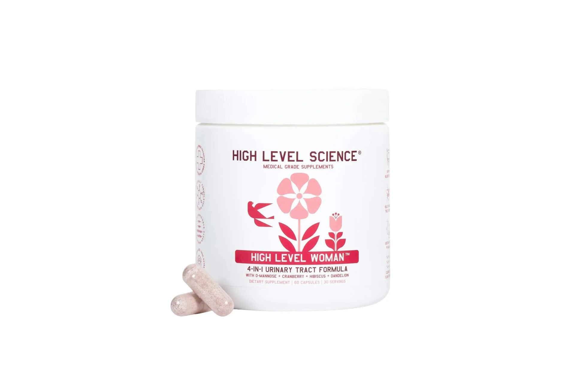 High Level D-Mannose 1000mg, Urinary Tract & Bladder Health Support, D Mannose Supplements for Women, Cranberry, Hibiscus & Dandelion, Utri Cleanse, 60 Capsules, Vegetarian, Gluten Free High LevelAu supplements
