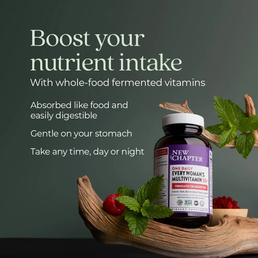 New Chapter Women’s Multivitamin 55+, Astaxanthin, B6, B12, D3, Vitamin C & Zinc, Immune, Heart, Cellular Energy New ChapterAu supplements