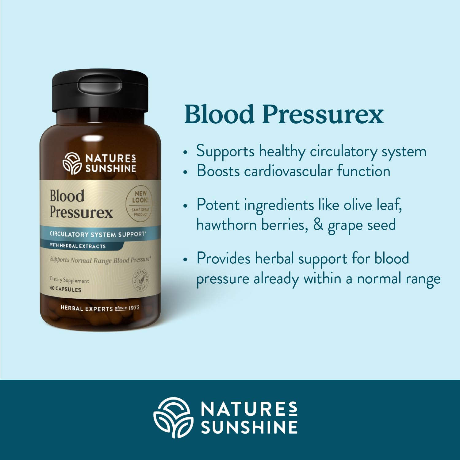 Nature's Sunshine Blood Pressurex 60 Capsules Nature's SunshineAu supplements