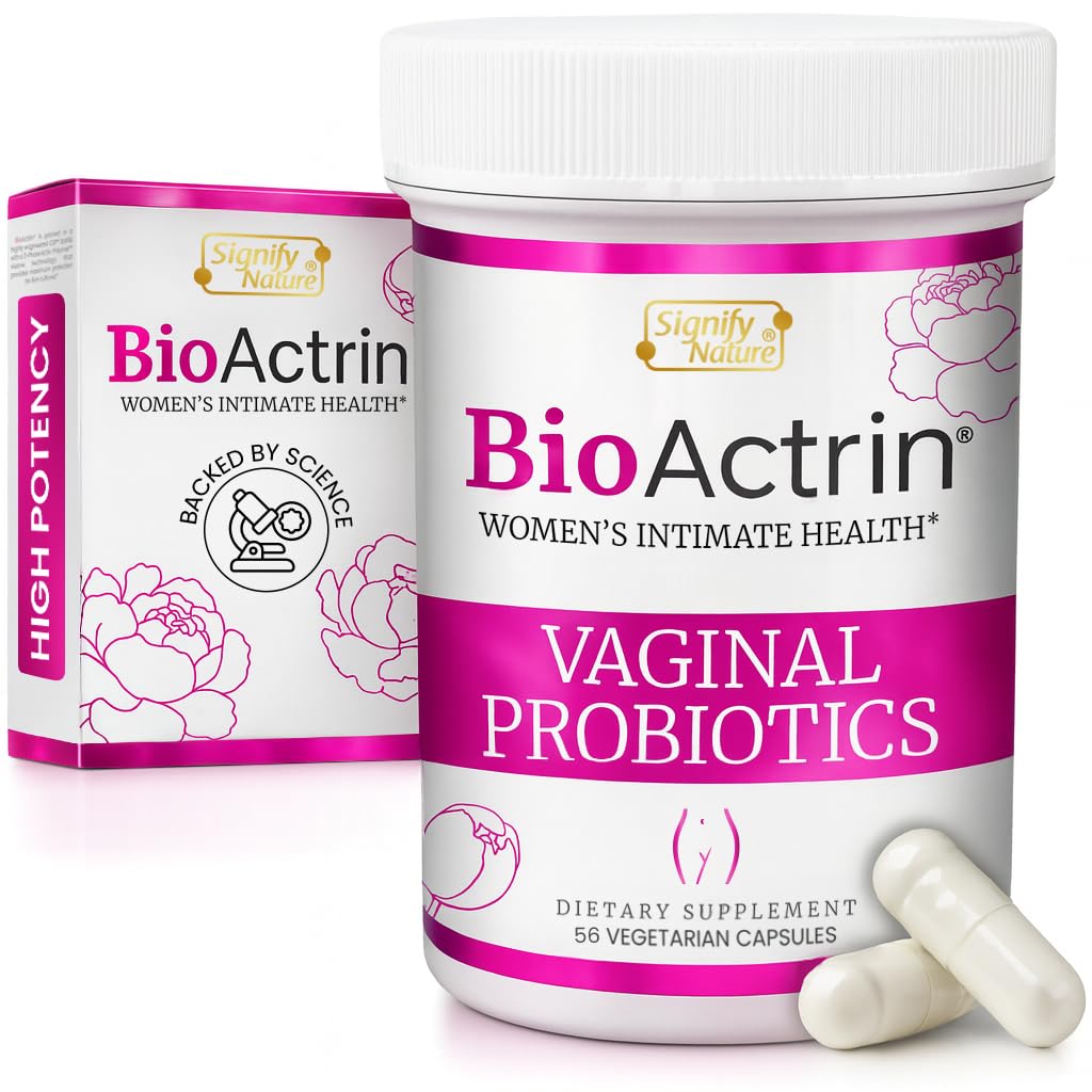 SIGNIFY NATURE Bioactrin Vaginal Probiotics for Women - Bacterial Vaginosis & Yeast Infection Treatment - BV Probiotic - pH Vaginitis Support-28 Pills SIGNIFY NATUREAu supplements