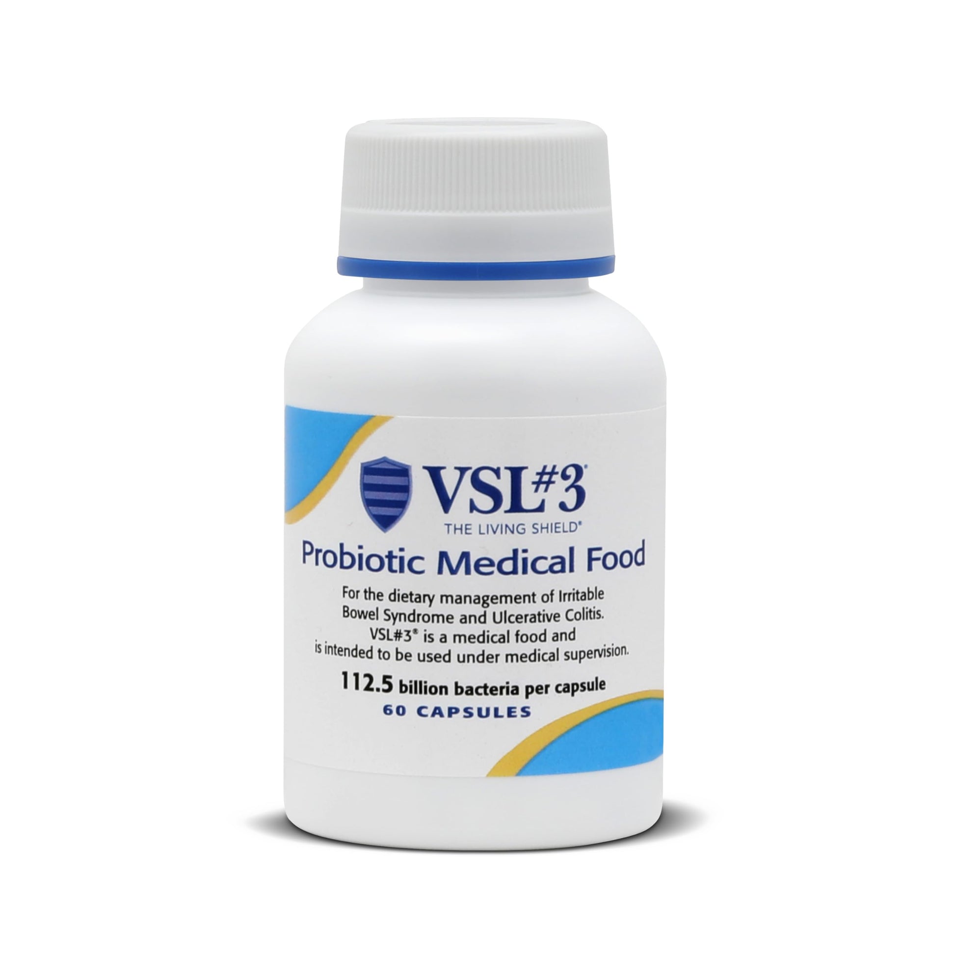 VSL#3® Probiotics for Digestive Health, IBS & UC Symptoms - 112.5B CFUs, High-Potency, Multi-Strain, Live, Refrigerated Probiotic, Medical Food for Gut Health Support in Men & Women, 60 Capsules VSL #3Au supplements
