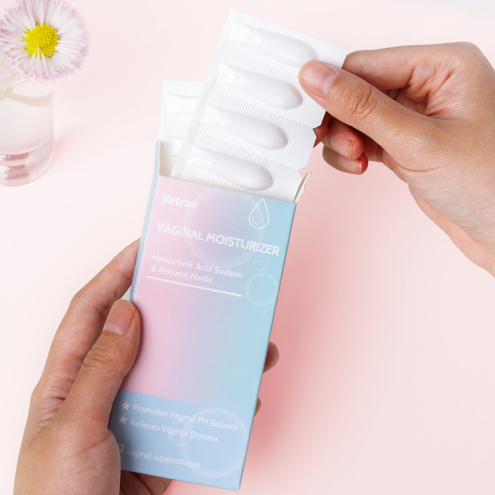 vetrue Intimate Moisturizer, Vaginal Suppository for Dryness & Discomfort, Feminine Long Lasting vetrueAu supplements