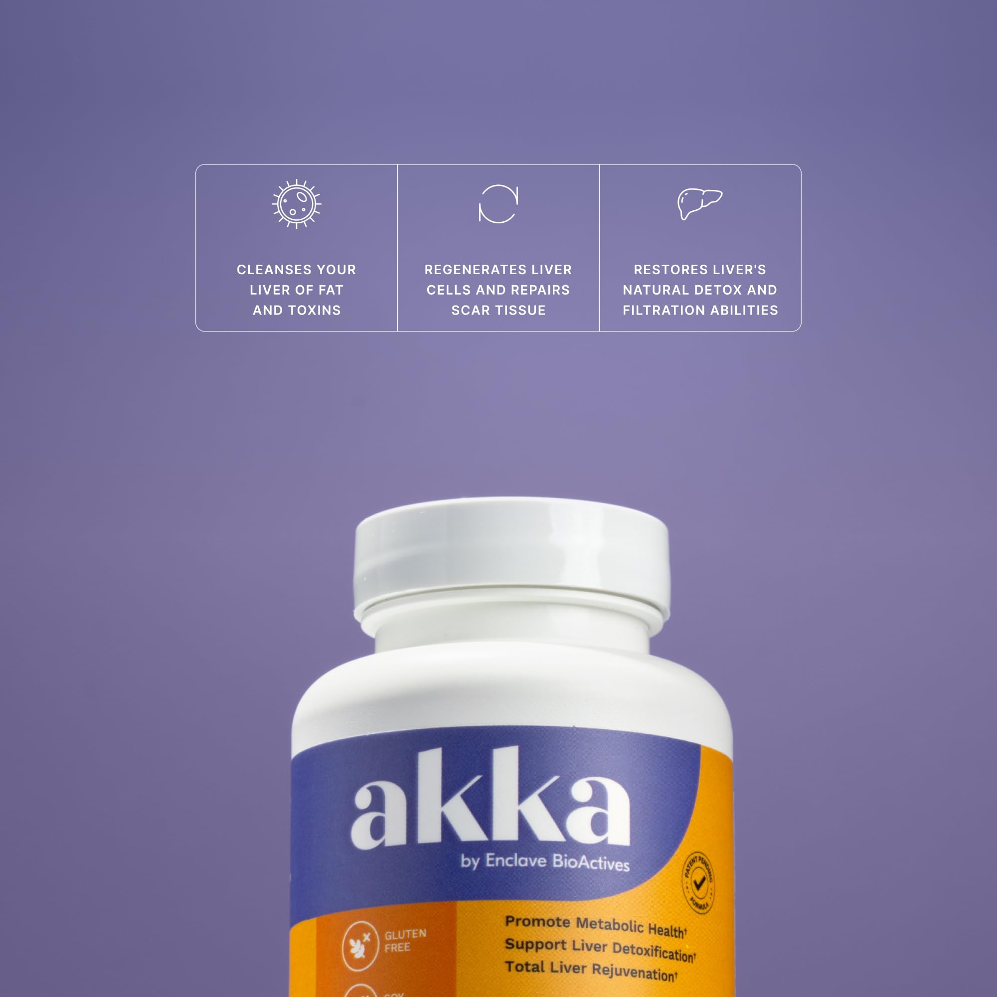 AKKA Premium Liver Cleanse Detox & Repair Superbiotic - Supports Liver Health & Function, Boosts Energy, Digestion & Metabolism with Bioavailable Pasteurized Akkermansia, Non-GMO, Gluten-Free, 60 Caps AKKAAu supplements