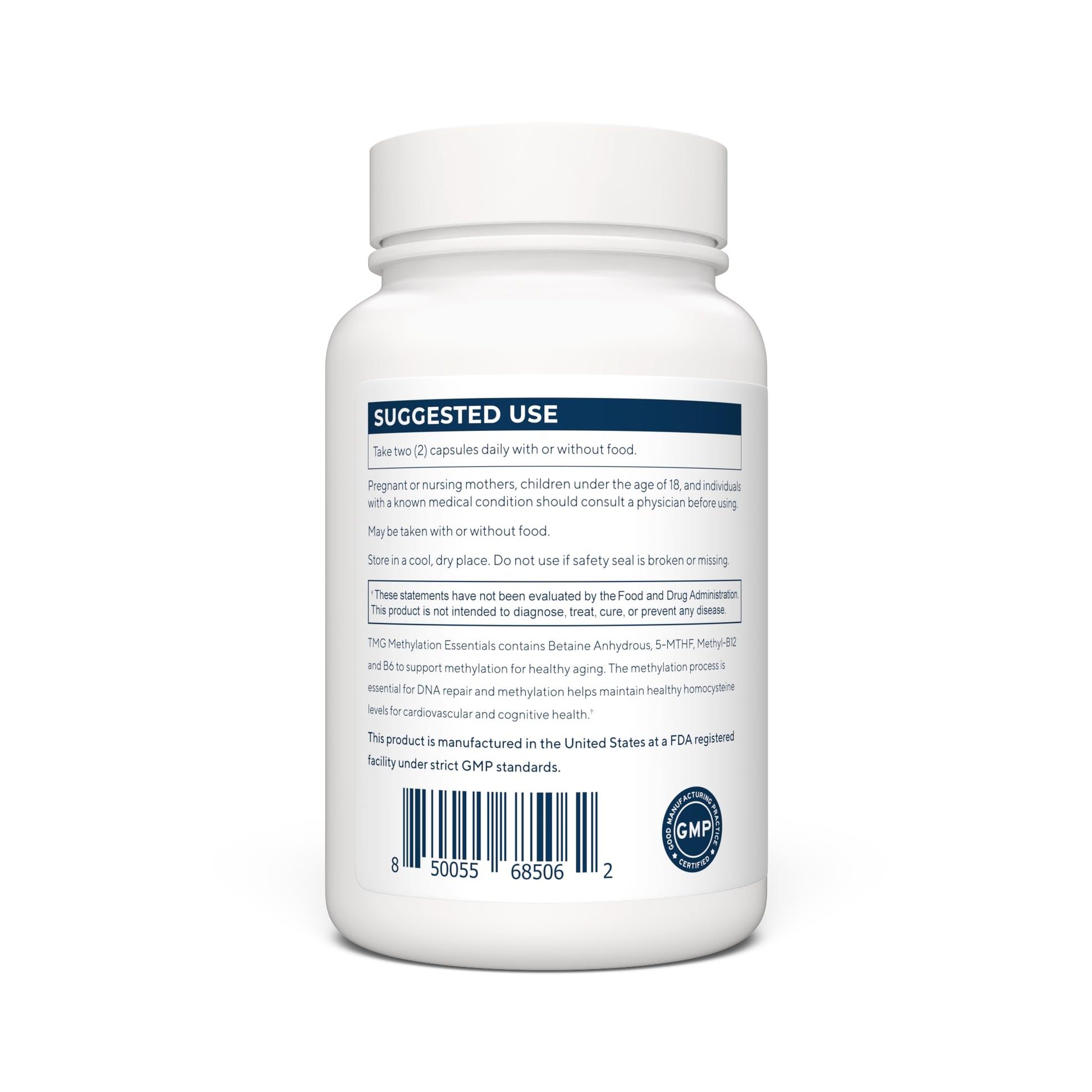Renue By Science TMG | High Strength TMG Supplements | 120 Trimethylglycine Capsules - 900mg TMG per Serving with Vitamin B12 Vitamin B6 Folate & Zinc | Made in The USA & Third-Party Tested Renue By ScienceUS supplements