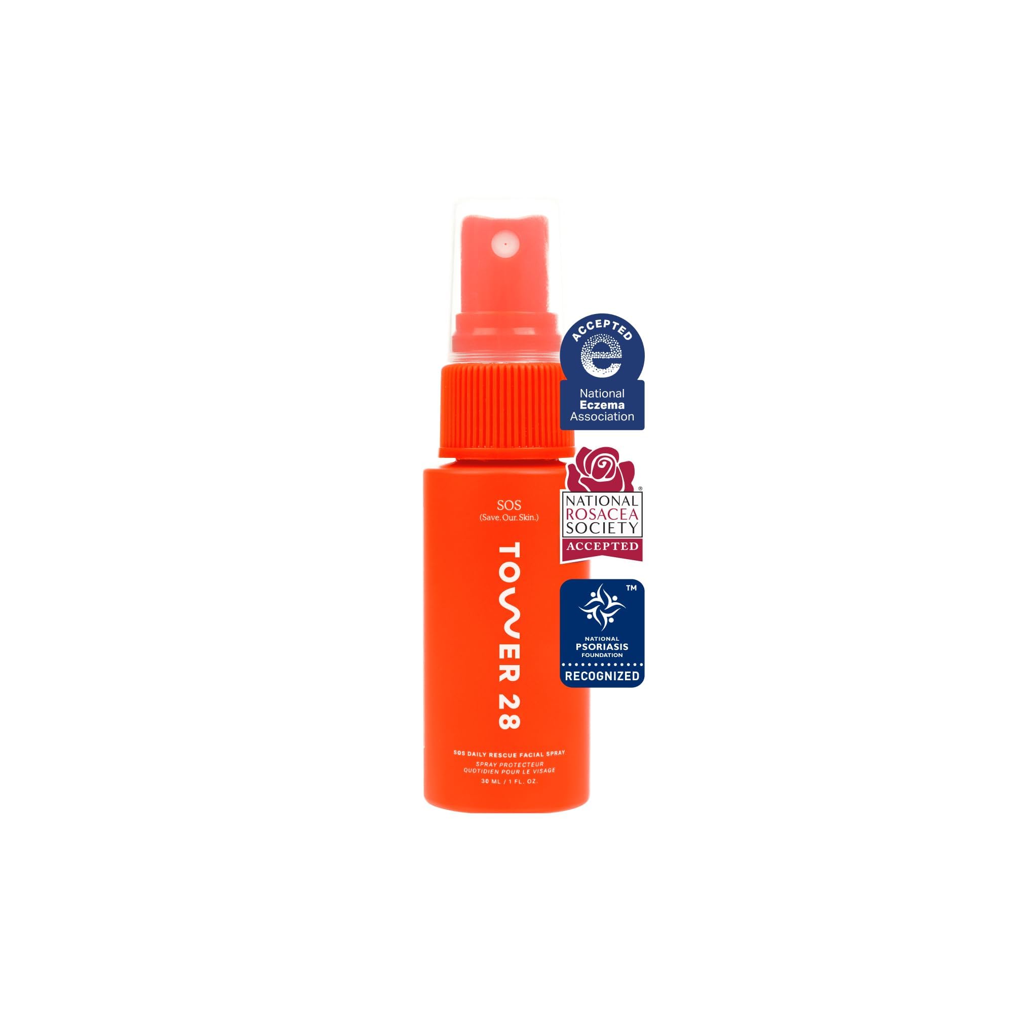 Tower 28 SOS Daily Rescue Facial Spray - Hypochlorous Acid Spray to Help Reduce Redness, Calm Irritation + Alleviate Flare-Ups - Purifying Travel Size Face Toner - Everyday Skin Care Essential (1 oz) Tower 28Au supplements