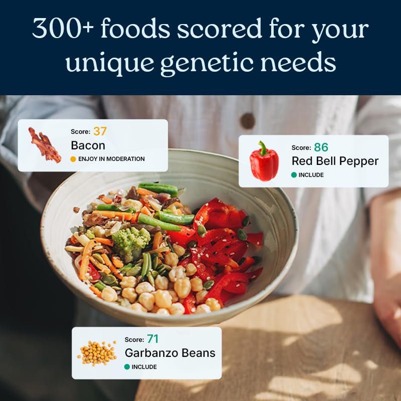 GenoPalate Nutrition DNA Test Kit | 100+ Optimal Foods & Tailored Diet | Genetic Health Report & Personalized Wellness | Macro & Micronutrient Recommendations | Stress & Eating Insights GenoPalateAu supplements