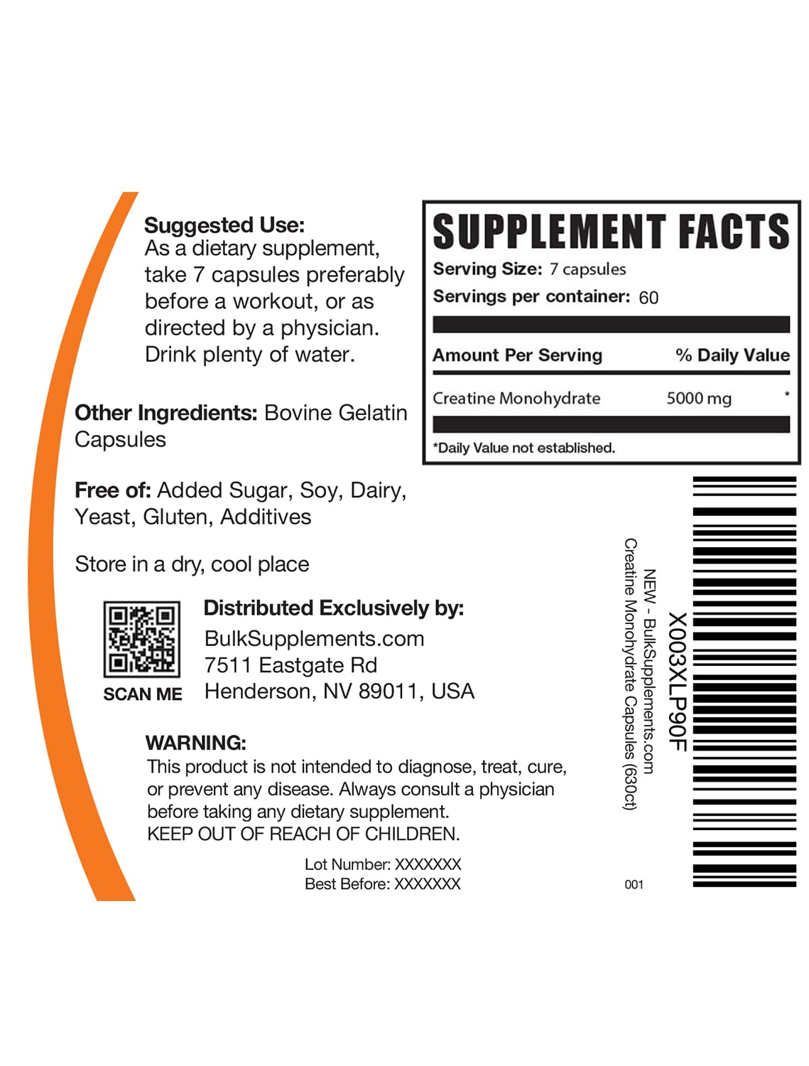 BULKSUPPLEMENTS.COM Creatine Monohydrate Capsules - Micronized Creatine Monohyd BULKSUPPLEMENTS.COMUS supplements