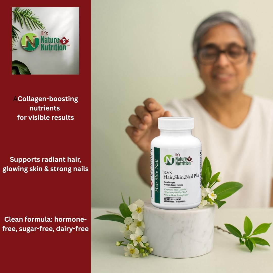 Dr's Nature & Nutrition Hair, Skin & Nail Plus Vitamin Supplement with Biotin 5000mcg, Bamboo Extract, Collagen Support - Extra Strength Beauty Supplement for Men and Women - 60 Capsules Dr's Nature & NutritionAu supplements