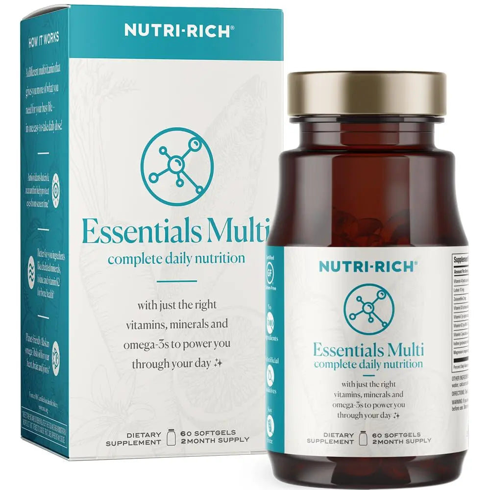 Nutri-Rich Essentials Multi | Multivitamin Supplement with Fish Oil Omega-3 for Men and Women, Supports Energy, Immune Health Nutri-RichAu supplements