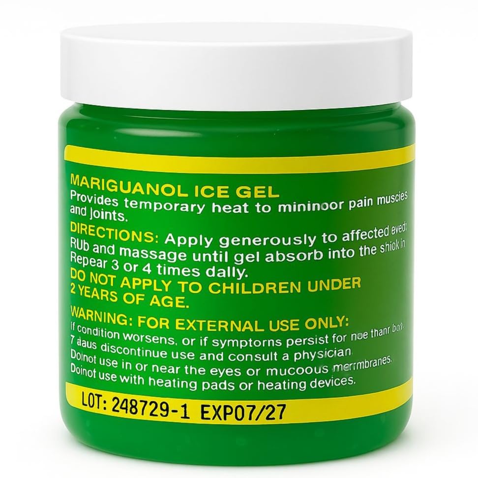 Mariguanol Extra Strong Muscle Rub Gel with Hemp Oil, Menthol & Camphor – Cooling, Fast-Absorbing Topical Gel for Post-Workout Active Lifestyles – Net Wt. (4 Ounce (Pack of 1)) MARIGUANOLAu supplements