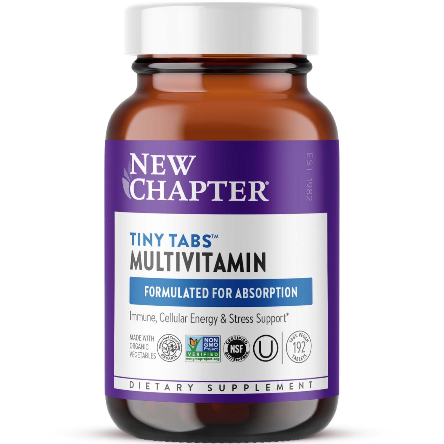 New Chapter Tiny Tabs Multivitamin with 20+ Nutrients for Immune, Cellular Energy & Stress Support, Including Vitamin D3 + B Vitamins, 192 Count New ChapterAu supplements