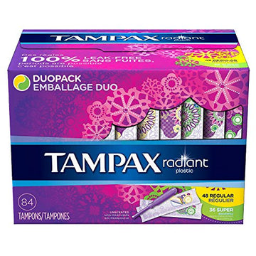 Tampax 29936 Radiant Tampons Regular Super, 84 Count (Pack of 1) TampaxAu supplements