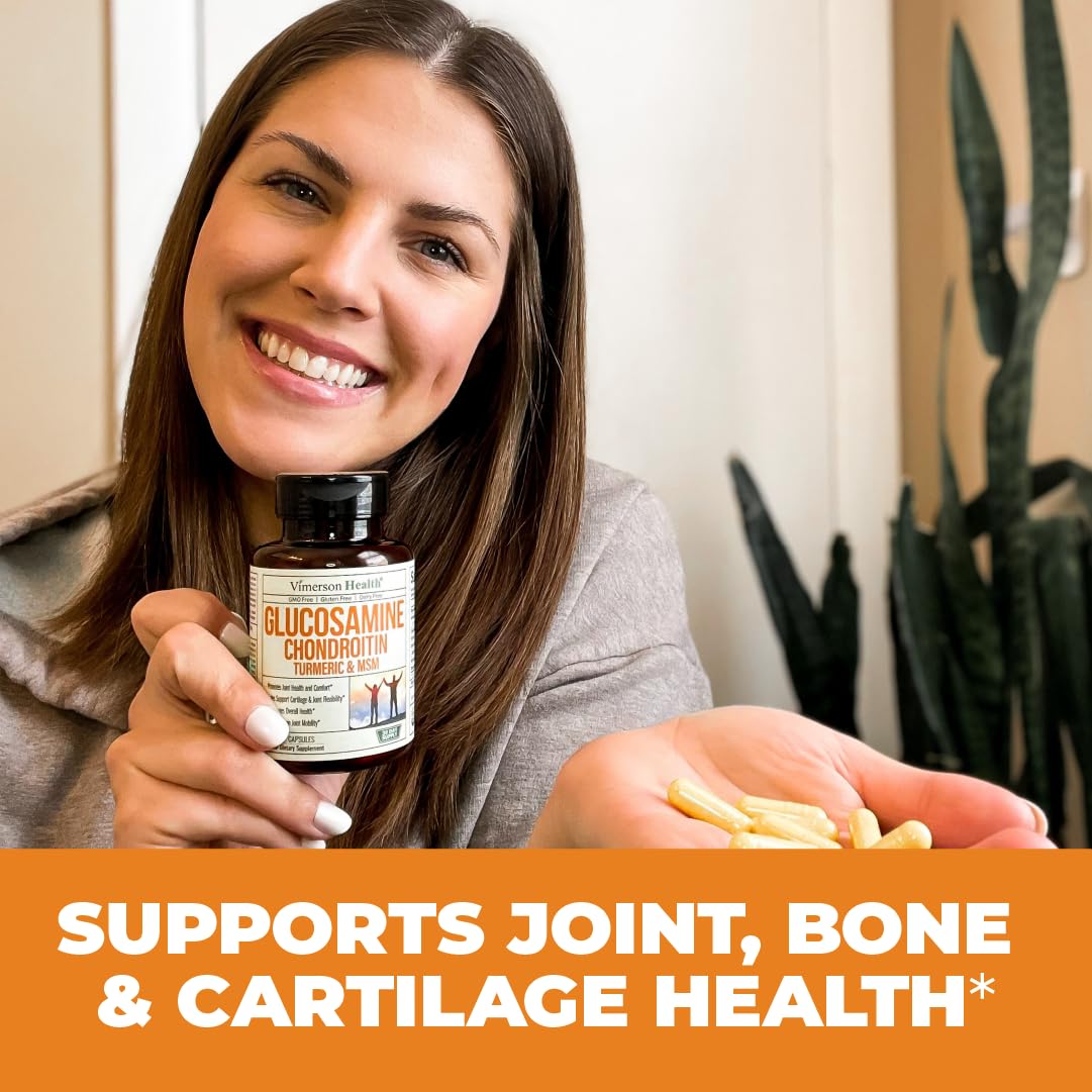 Glucosamine Chondroitin MSM Turmeric Boswellia - Joint Support Supplement. Antioxidant Vimerson HealthUS supplements