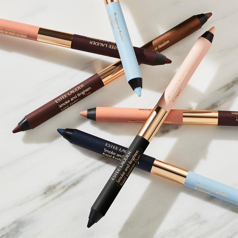 Estée Lauder Smoke and Brighten Long-Lasting Waterproof Kajal Eyeliner Pencil Duo, 0.03 Ounce, Dark Chocoloate/Rich Bronze Estée LauderAu supplements