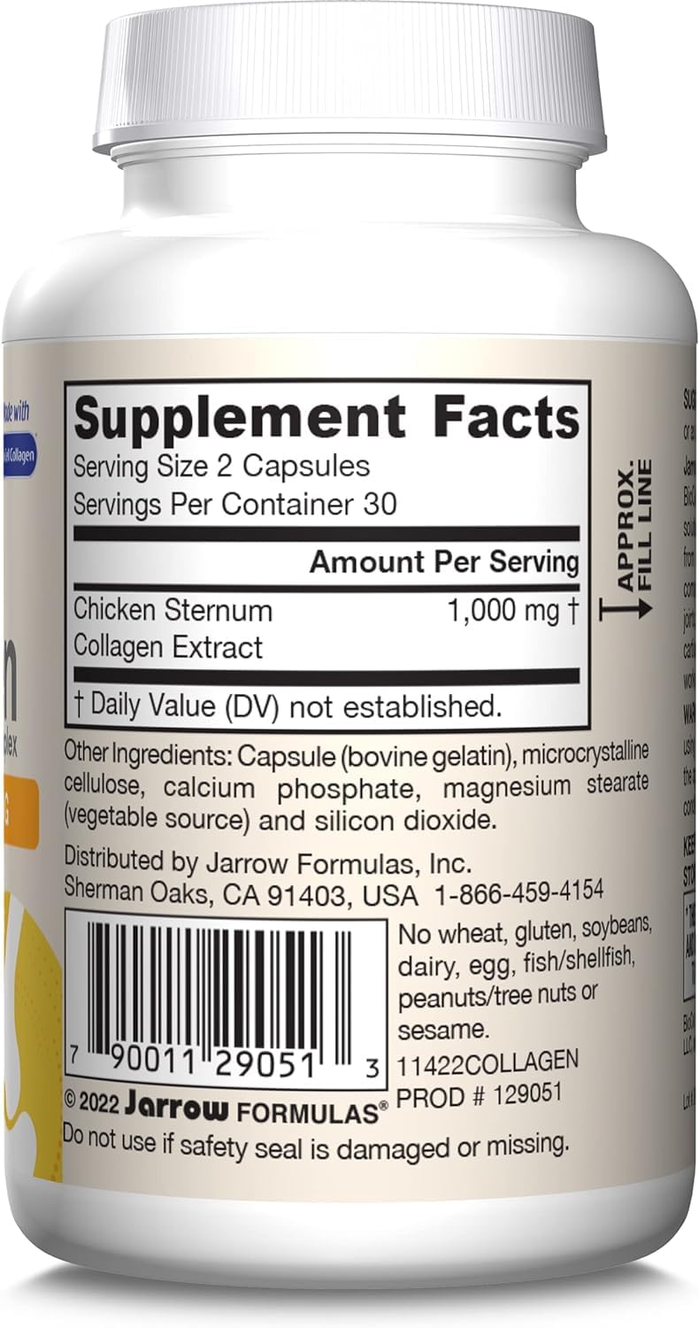 Jarrow's Type II Collagen Complex (Type 2 Collagen), 60 Capsules, Lab-Tested TudorAu supplements