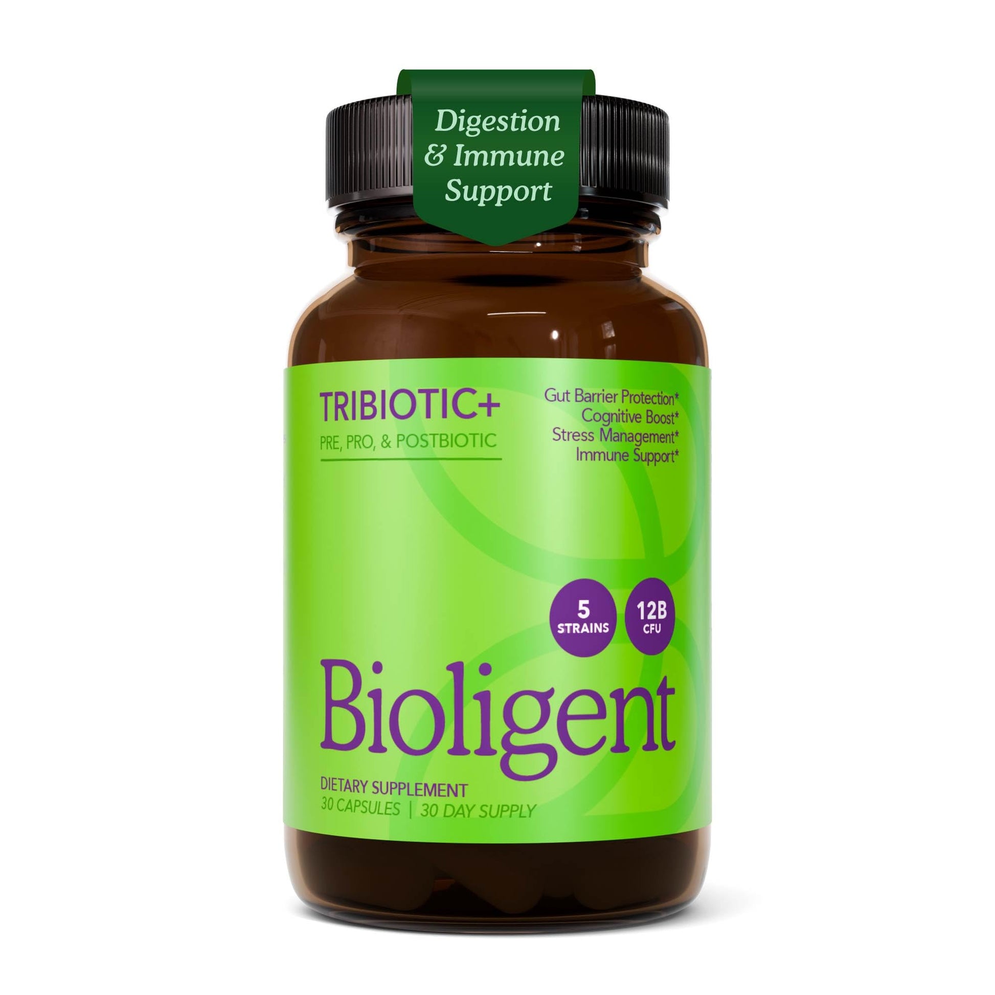 BIOLIGENT Tribiotic+ Prebiotic, Probiotic and Postbiotic Supplement for Women & Men, Gut Health, Immune Support, Bloating Relief, Daily Microbiome and Digestive Support, 30 Capsules, 30 Day Supply BIOLIGENTAu supplements