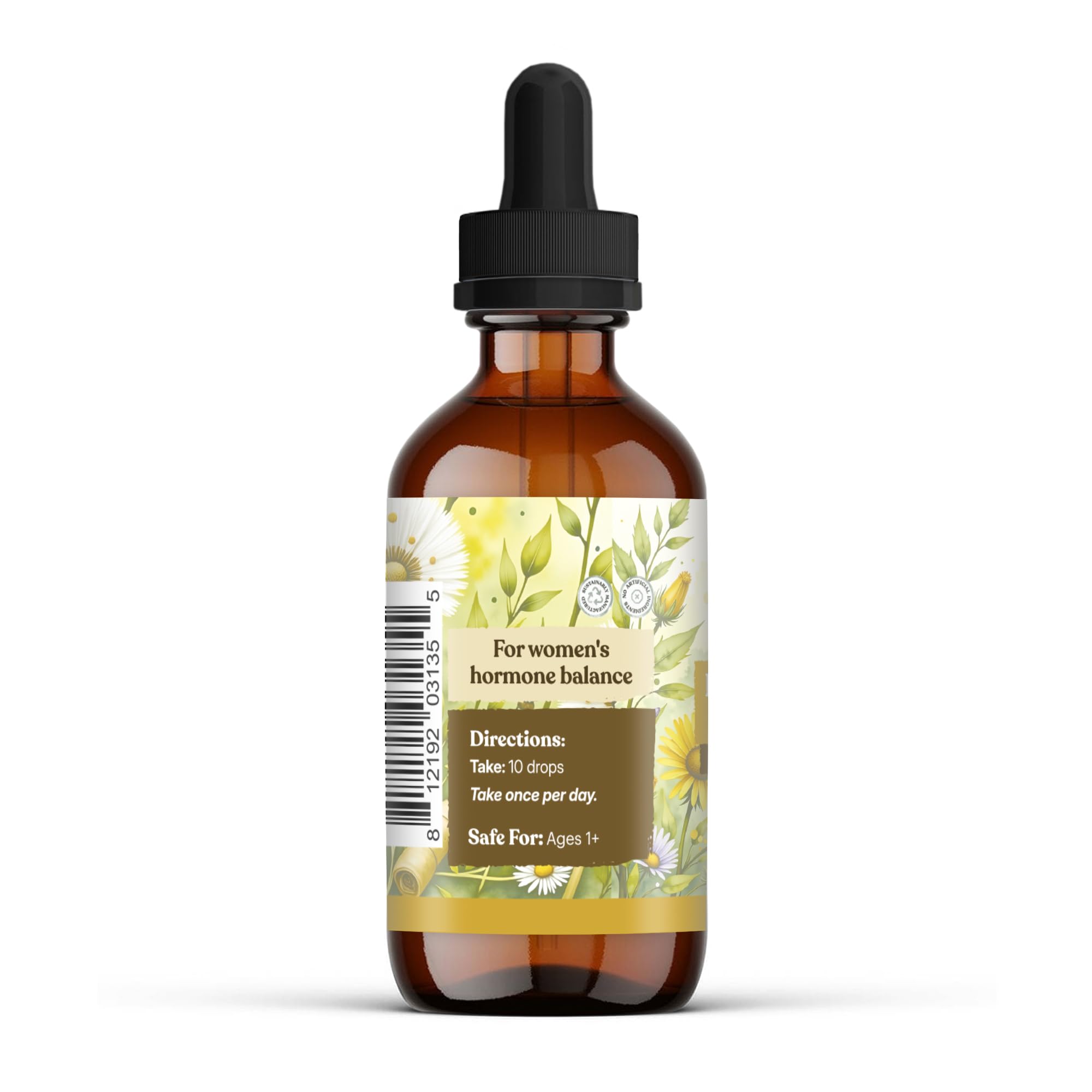 Earthley Wellness Postpartum Balance, Supports and Balances Female Hormones, Supports Postpartum Recovery, Smooths Out Mood Swings, Essential Herbs Like Dandelion Root, Catnip, & Alfalfa (2oz) Earthley WellnessAu supplements
