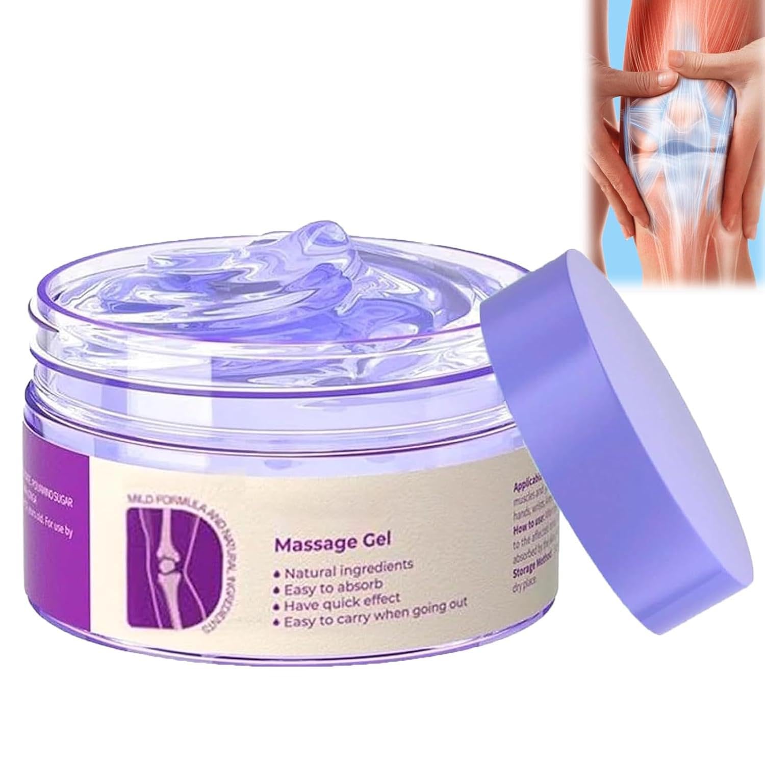 Soothing Relief Massage Gel, Joint Gel Purple Gel Cooling Activities Throughout The Body, Soothing Knees, Lumbar, Neck, Back, Shoulders, Hands, and Feet iaredonAu supplements