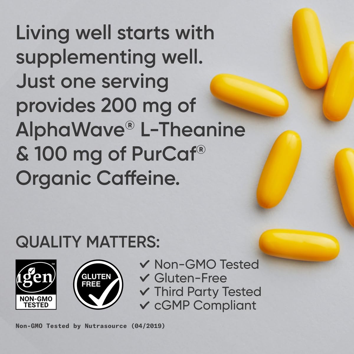 Sports Research L-Theanine Supplement with Caffeine & Coconut MCT Oil - Focused Energy, Alertness & Relaxation Without Drowsiness - 200mg L Theanine, 100mg Organic Caffeine - 60 Liquid Softgels Sports ResearchAu supplements