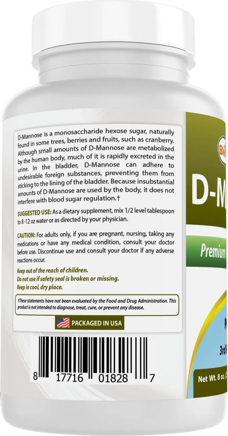 Best Naturals D-Mannose Pure Powder - Urinary Tract Cleanse Supplement - 8 OZ Best NaturalsAu supplements