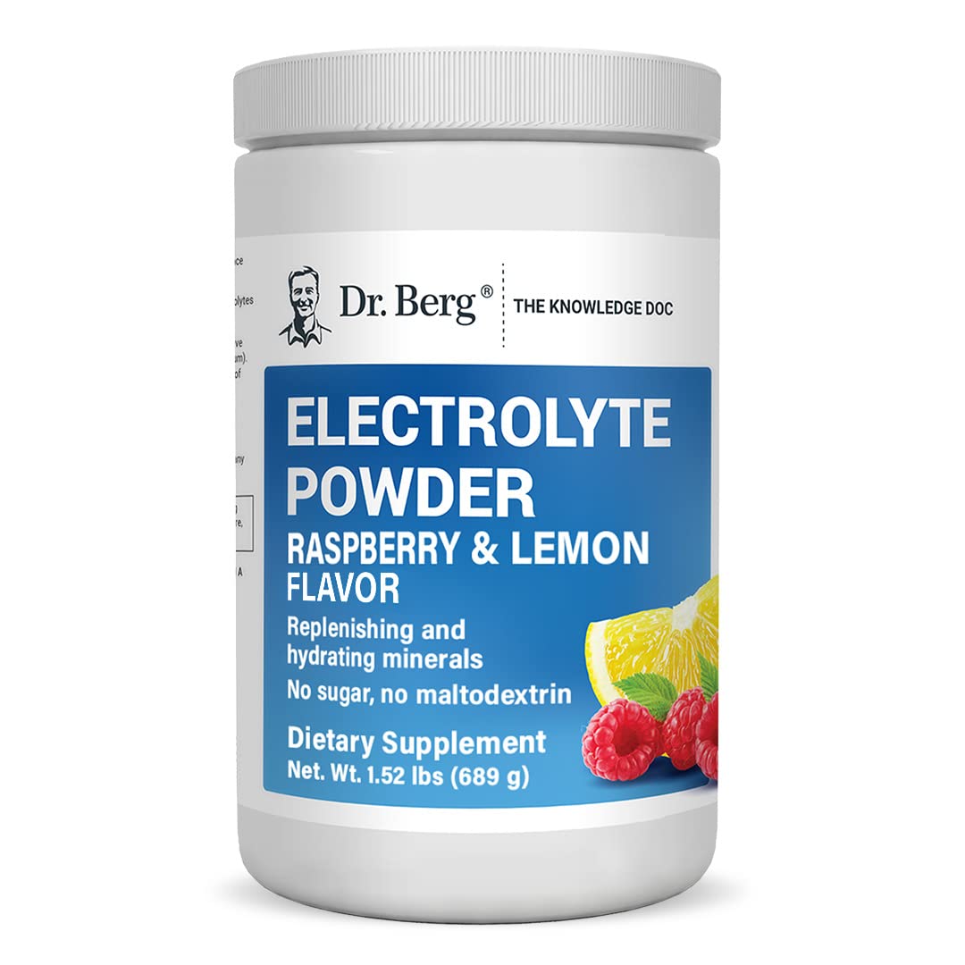 Dr. Berg's Electrolyte Powder 100 Servings Bundle - Raspberry Lemon & Lemonade Dr. Berg NutritionalsUS supplements