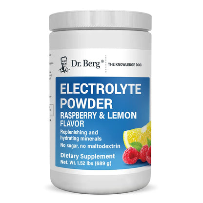 Dr. Berg's Electrolyte Powder 100 Servings Bundle - Raspberry Lemon & Lemonade Dr. Berg NutritionalsUS supplements