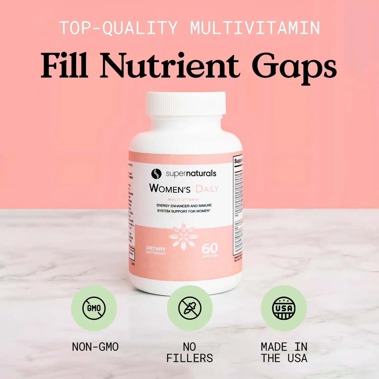 Super Naturals Health, Multivitamin for Women, Immune Defense Supplement Multivitamin Capsules, Vegan Supplements for Women - 60 Capsules JLM NUTRITIONALSAu supplements