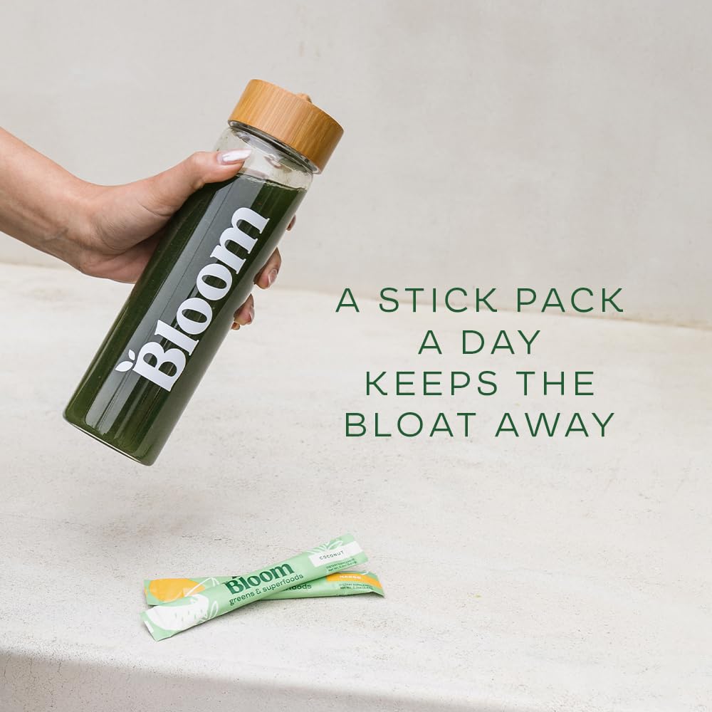 Bloom Nutrition Super Greens Powder Smoothie Mix, 15 Stick Packs - Probiotics Bloom NutritionAu supplements
