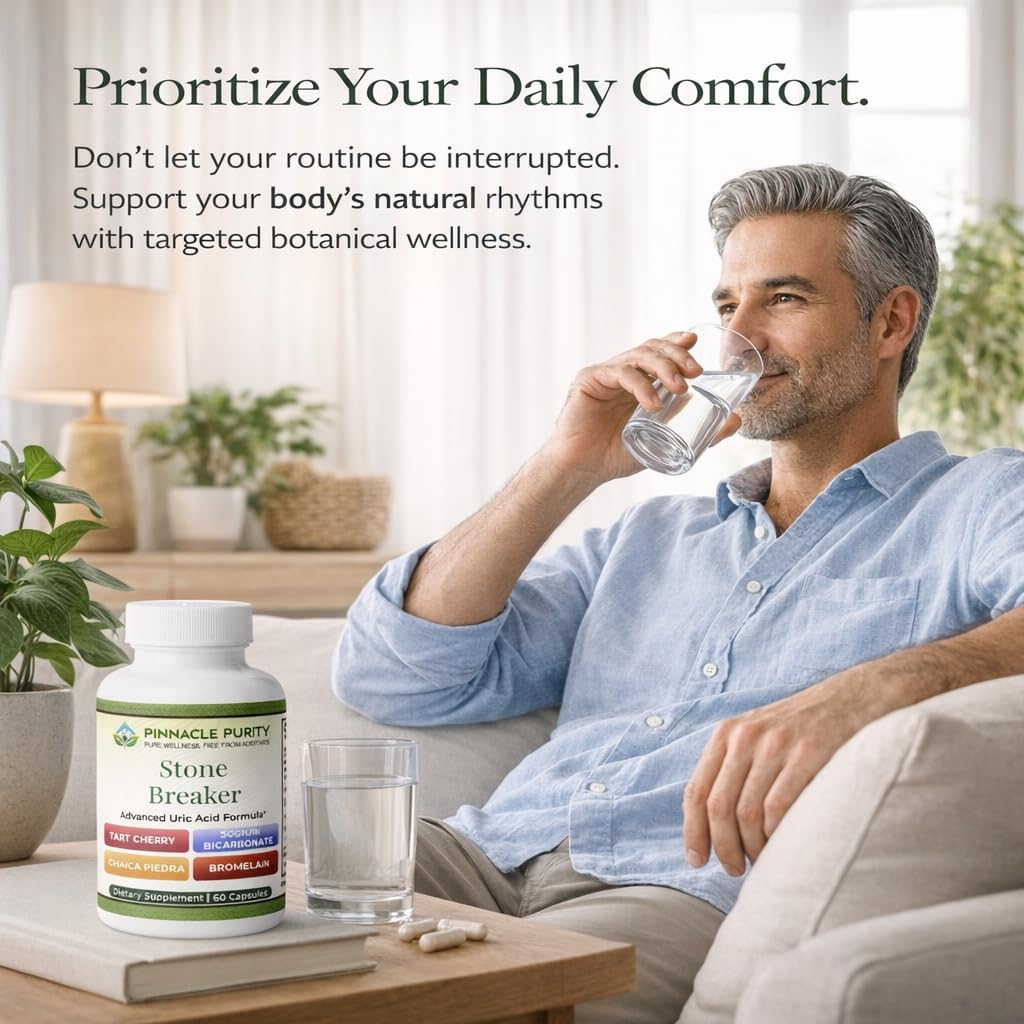 Pinnacle Purity Stone Breaker 60 Capsules, With Chanca Piedra, Tart Cherry & Bromelain – Supports Kidney & Liver Balance, Promotes Gentle Stone Management, Enhances Natural Cleansing Pathways, Non-GMO Pinnacle PurityAu supplements