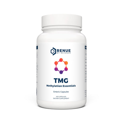 Renue By Science TMG | High Strength TMG Supplements | 120 Trimethylglycine Capsules - 900mg TMG per Serving with Vitamin B12 Vitamin B6 Folate & Zinc | Made in The USA & Third-Party Tested Renue By ScienceUS supplements