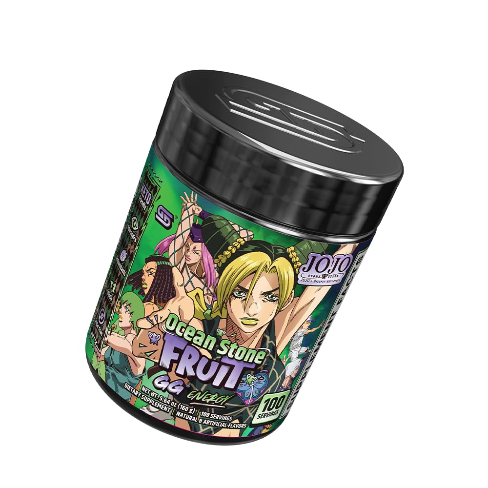Gamer Supps GG Energy - JoJo's Ocean Stone Fruit (100 Servings) - Keto Friendly Gaming Energy and Nootropic Blend, Sugar Free + Organic Caffeine + Vitamins, Powder Drink Gamer SuppsAu supplements