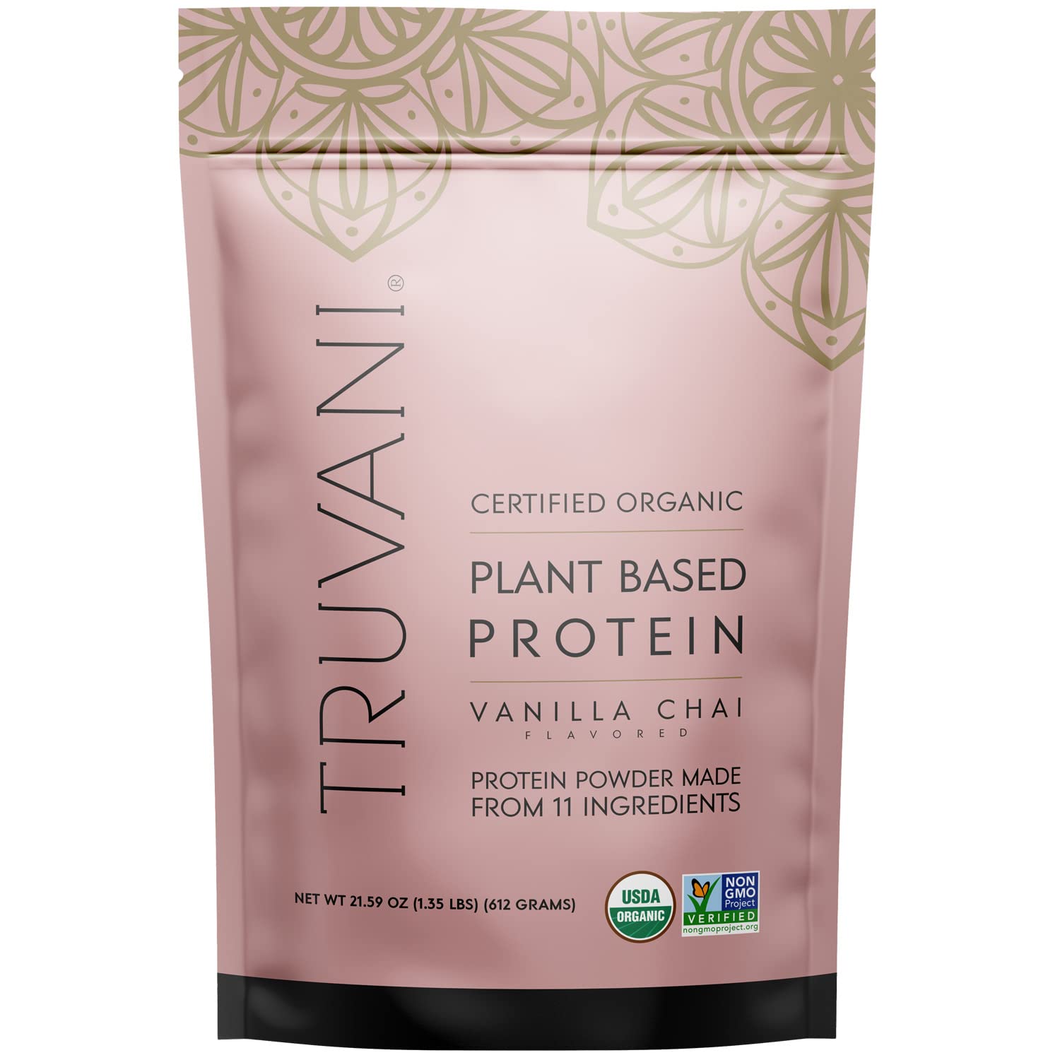 Truvani Organic Vegan Protein Powder Vanilla Chai - 20g of Plant Based Protein, Organic TruvaniUS supplements