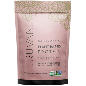 Truvani Organic Vegan Protein Powder Vanilla Chai - 20g of Plant Based Protein, Organic TruvaniUS supplements
