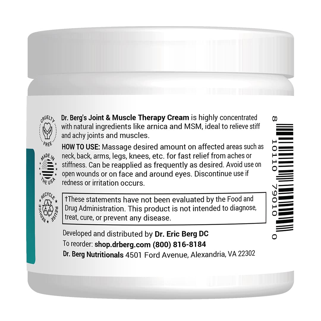 Dr. Berg's Joint & Muscle Cream - Workout Recovery, Full-Body Relaxation, Skin Nourishme Dr. Berg NutritionalsUS supplements