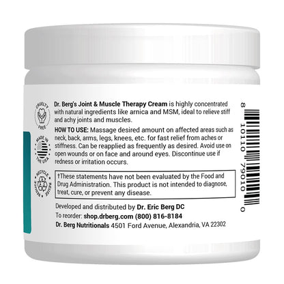 Dr. Berg's Joint & Muscle Cream - Workout Recovery, Full-Body Relaxation, Skin Nourishme Dr. Berg NutritionalsUS supplements