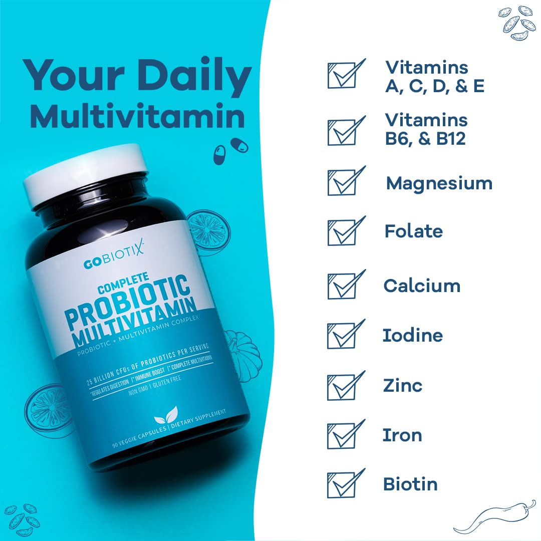 GOBIOTIX Probiotic Multivitamin Supplement - Daily Multivitamins with Probiotics GOBIOTIXAu supplements