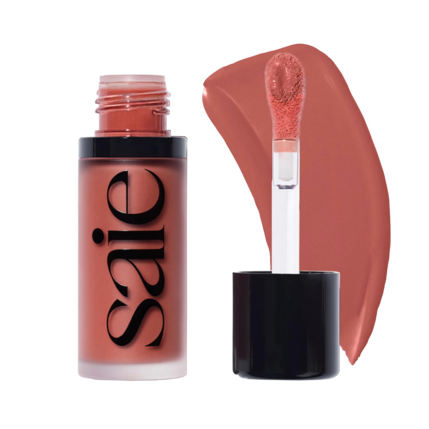 Saie Mini Glowy Super Gel Lightweight llluminator & Makeup Primer - Sunglow (0.5 oz) + Dew Blush - Lightweight Liquid Blush with a Blendable + Buildable Cream Finish - Cutie (.40 oz) SaieAu supplements